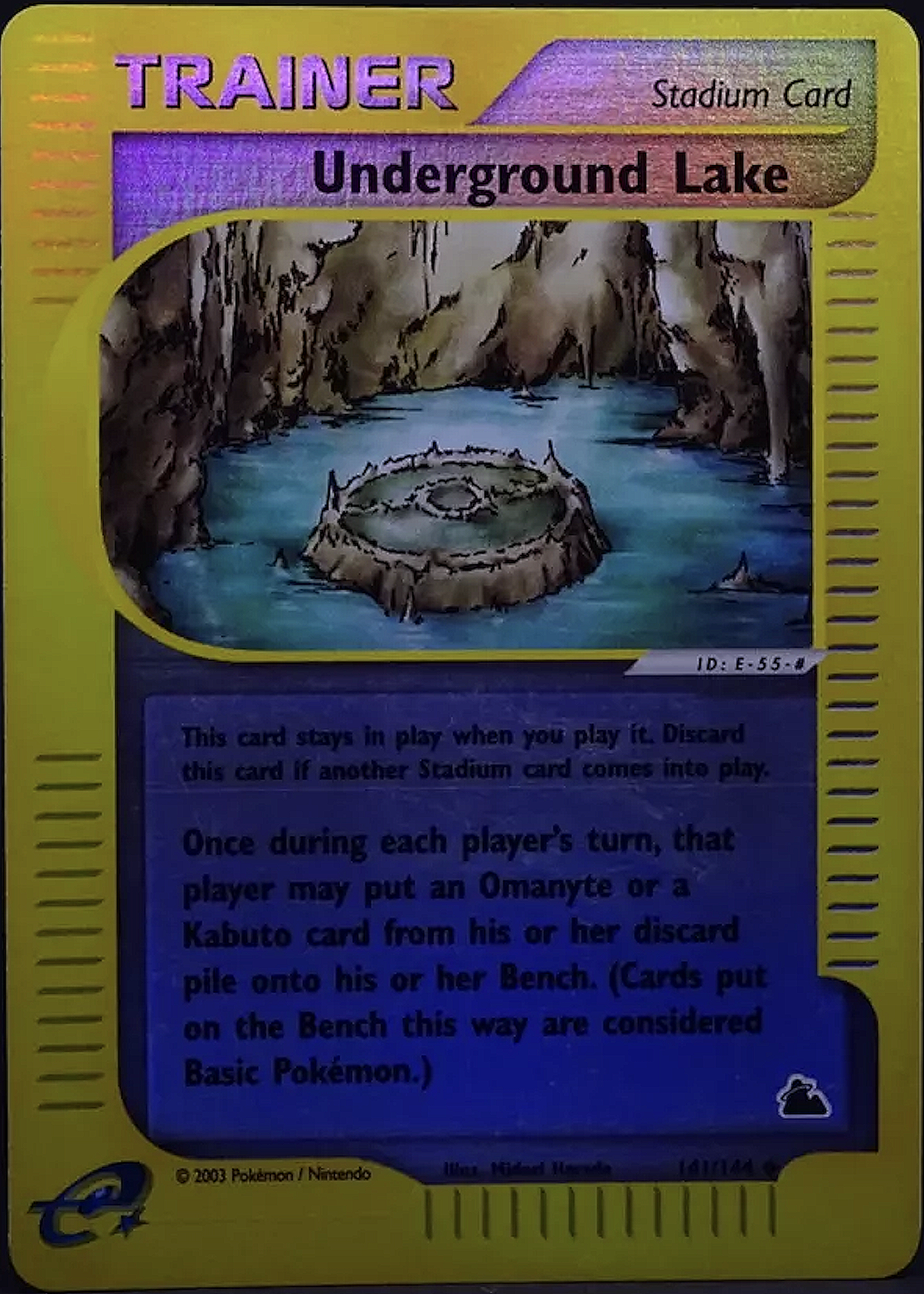 E-Series Skyridge Underground Lake #141/144 reverse holo